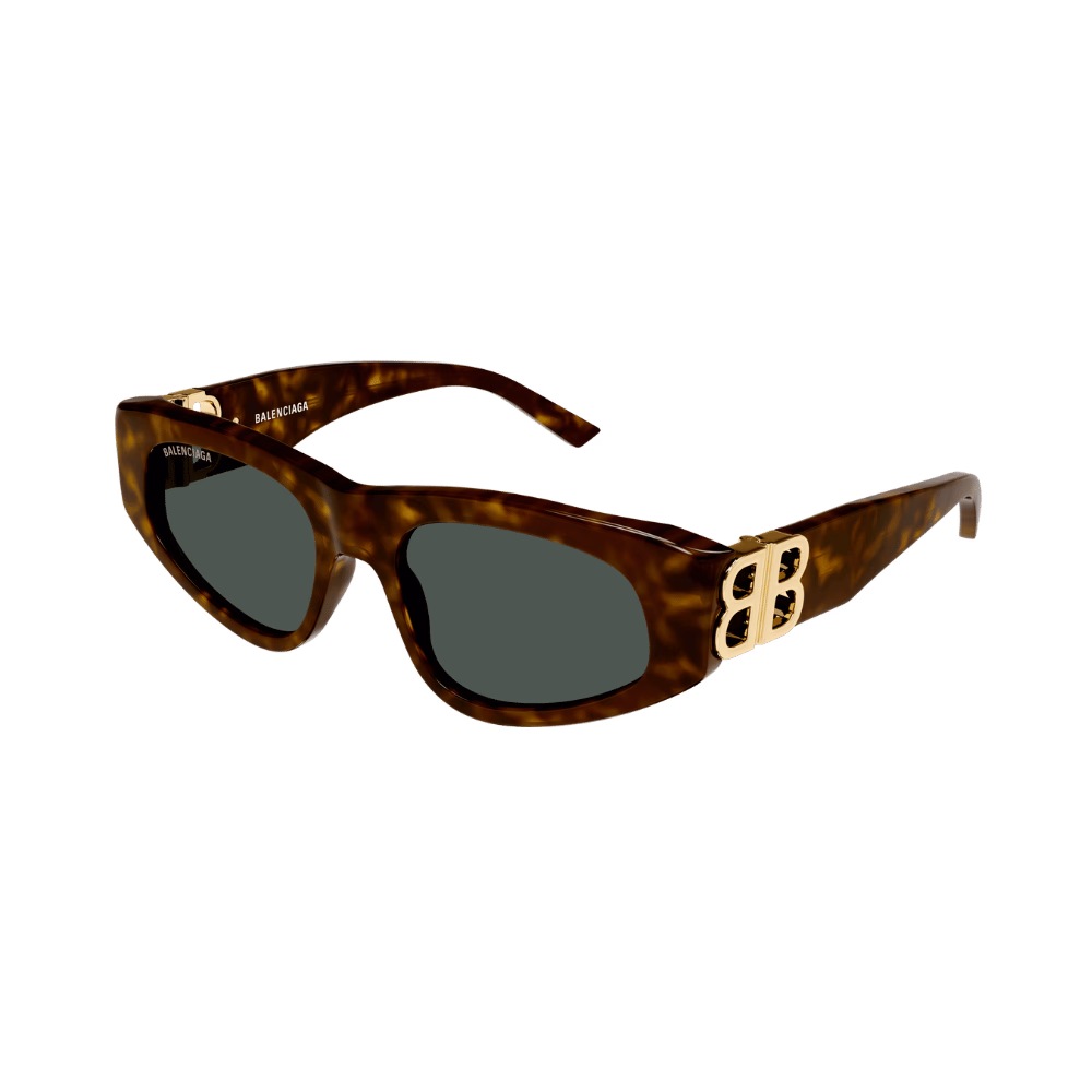 Balenciaga BB0095S Havana Gold / Green Sunglasses product photo 1