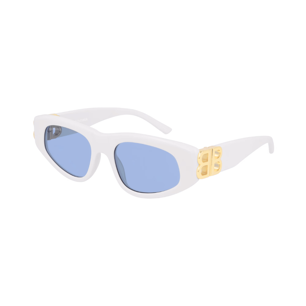 Balenciaga BB0095S White Gold / Light Blue Sunglasses product photo 1