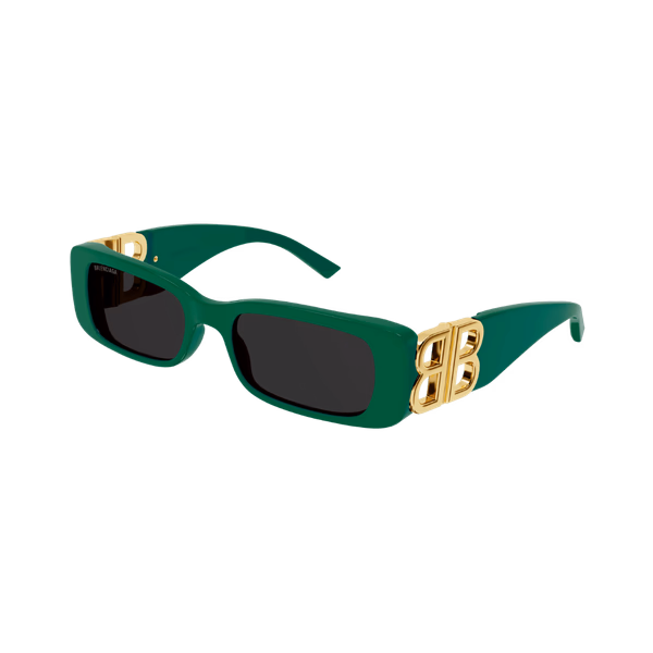 Balenciaga BB0096S Green Gold / Grey Sunglasses Balenciaga BB0096S Green Gold / Grey Sunglasses