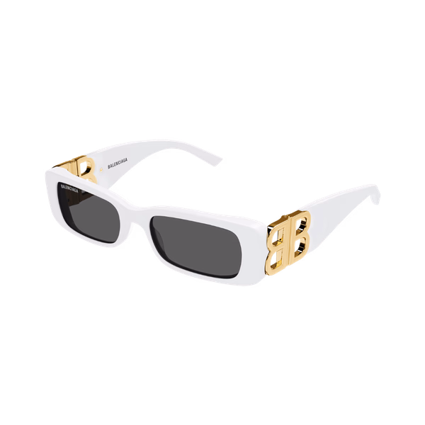 Balenciaga BB0096S White Gold / Grey Sunglasses Balenciaga BB0096S White Gold / Grey Sunglasses