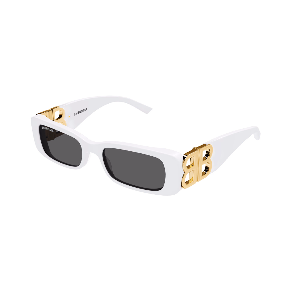 Balenciaga BB0096S White Gold / Grey Sunglasses product photo 1