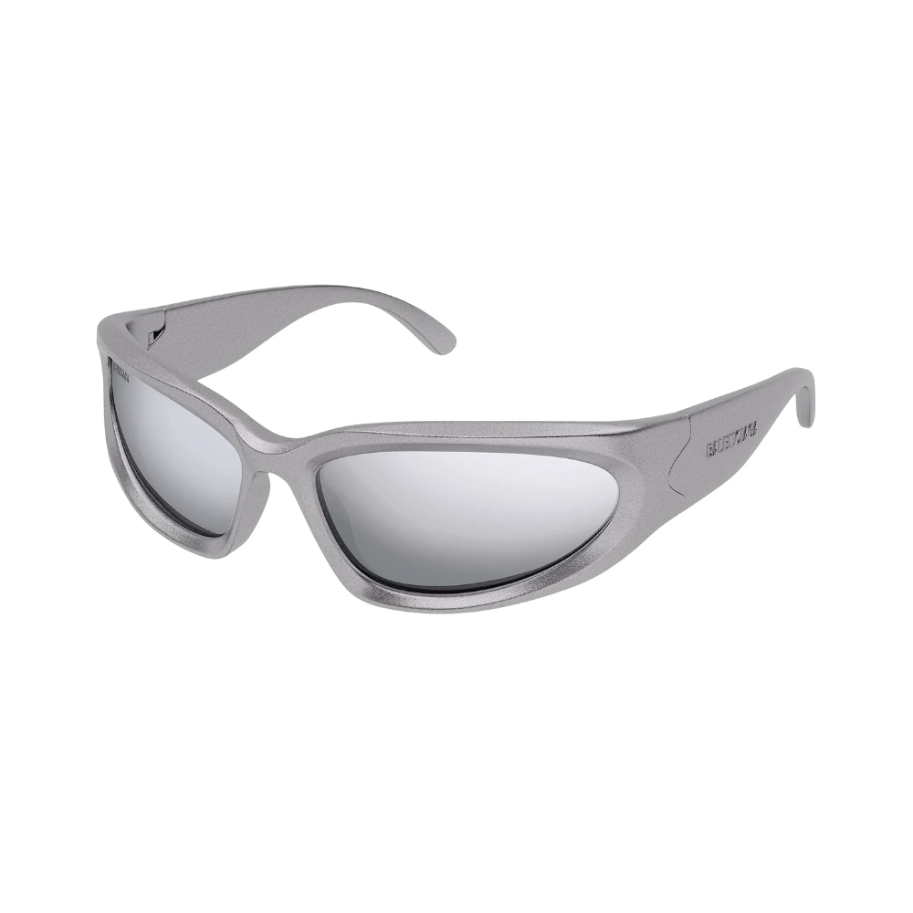 Balenciaga BB0157S Silver Grey / Silver Mirrored Sunglasses product photo 1