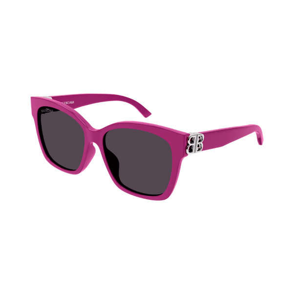 Balenciaga BB0102SA Fuchsia Pink Silver / Grey Sunglasses Balenciaga BB0102SA Fuchsia Pink Silver / Grey Sunglasses