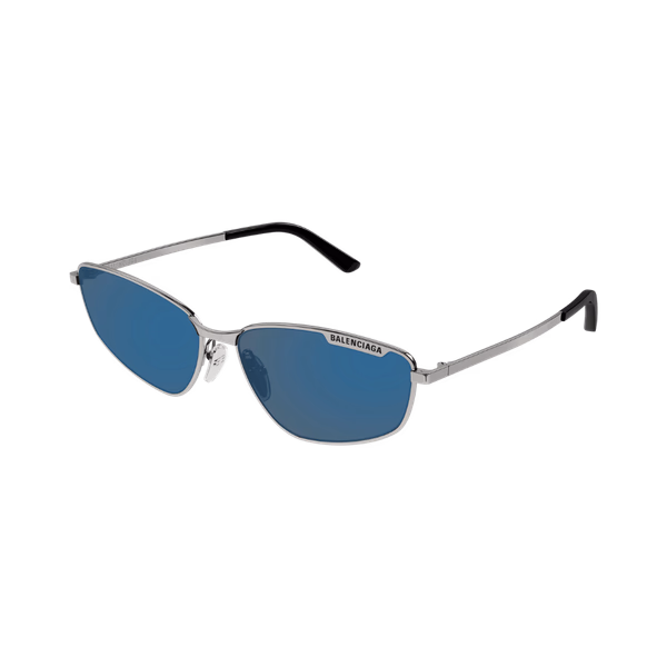 Balenciaga BB0277S Ruthenium / Blue Mirrored Sunglasses Balenciaga BB0277S Ruthenium / Blue Mirrored Sunglasses
