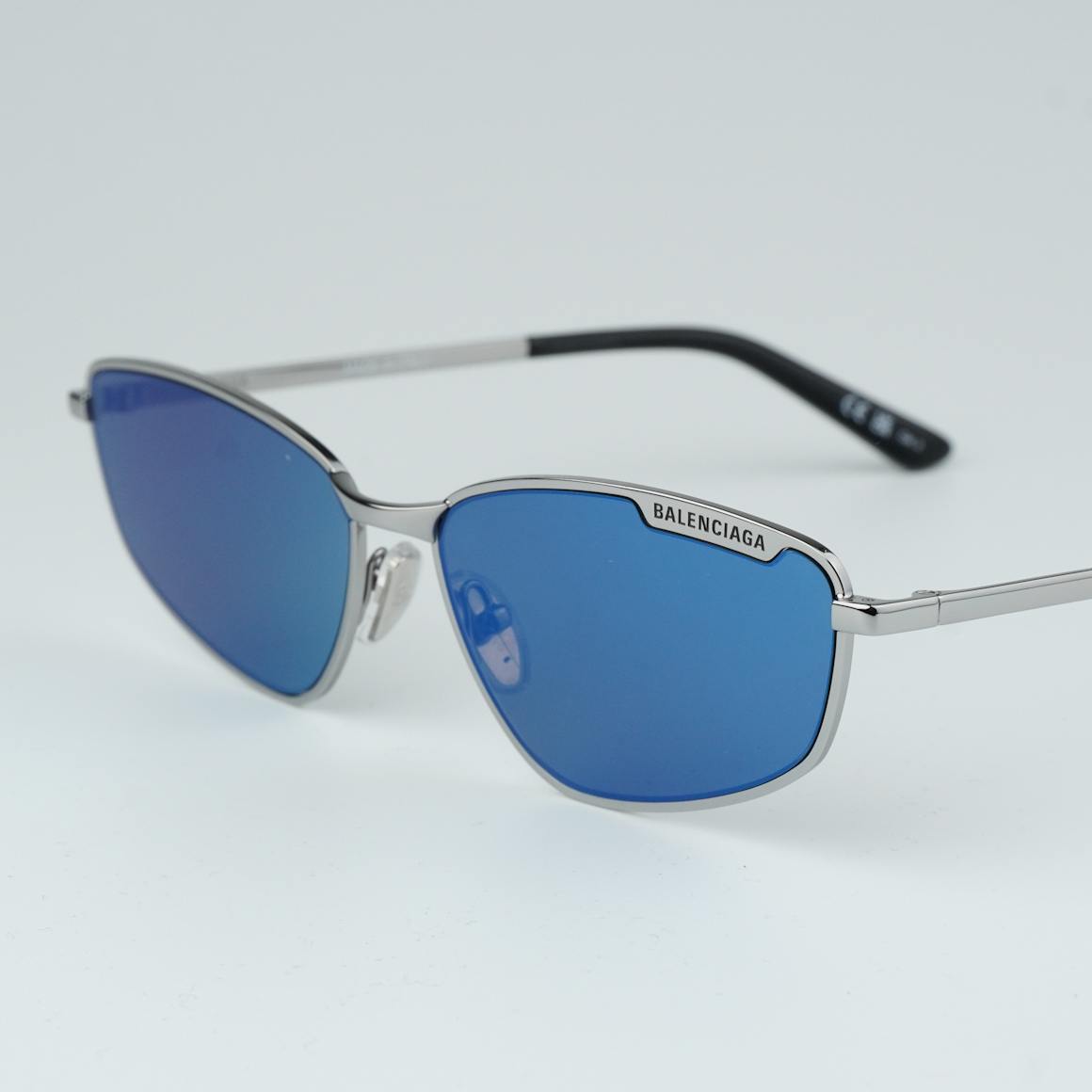 BB0277S Ruthenium / Blue Mirrored Sunglasses