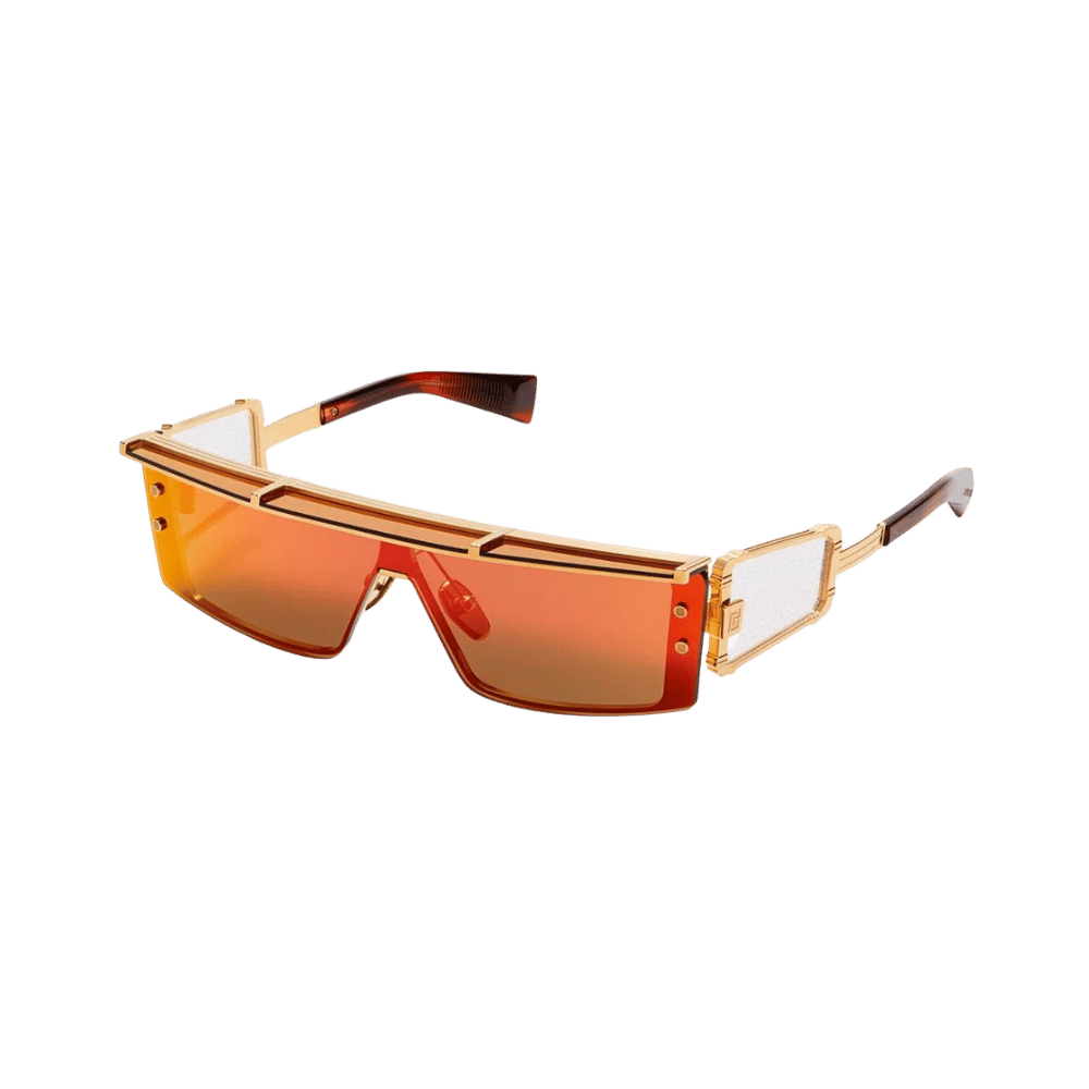 Balmain WONDER BOY - IIIBPS-127C-145 Gold - Red Swirl w/ shield: Dark brown - Red Mirror - AR visor & side shield AR Sunglasses product photo 1