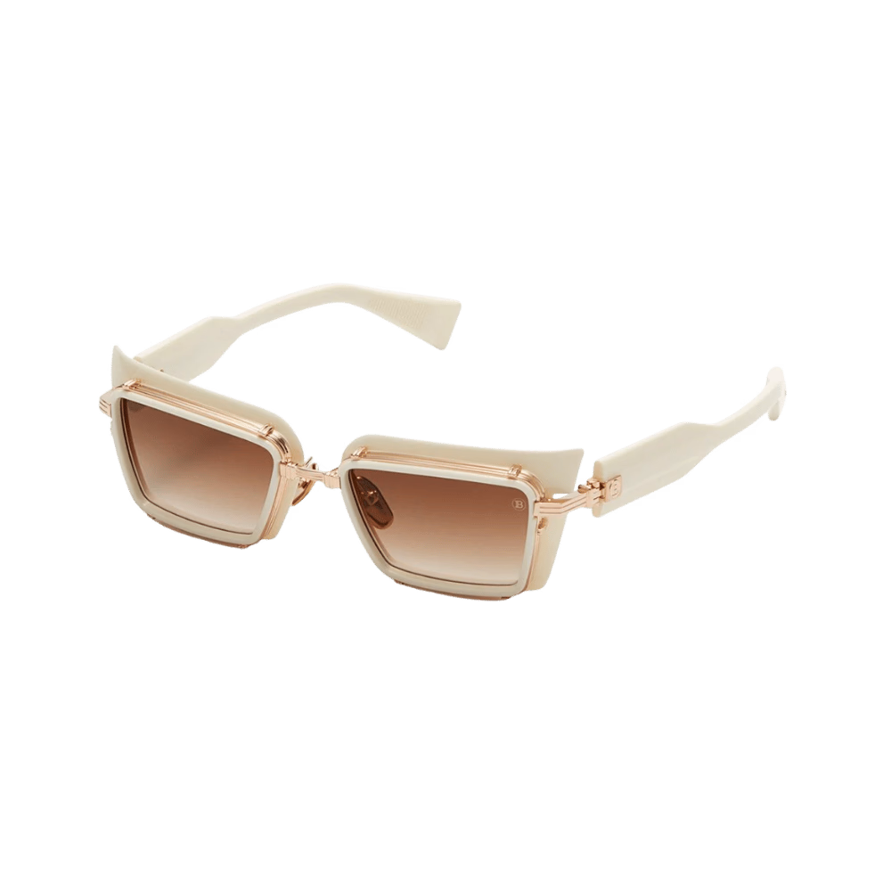 Balmain ADMIRABLE BPS-130C-52 Bone / White Gold / Dark Brown Sunglasses product photo 1