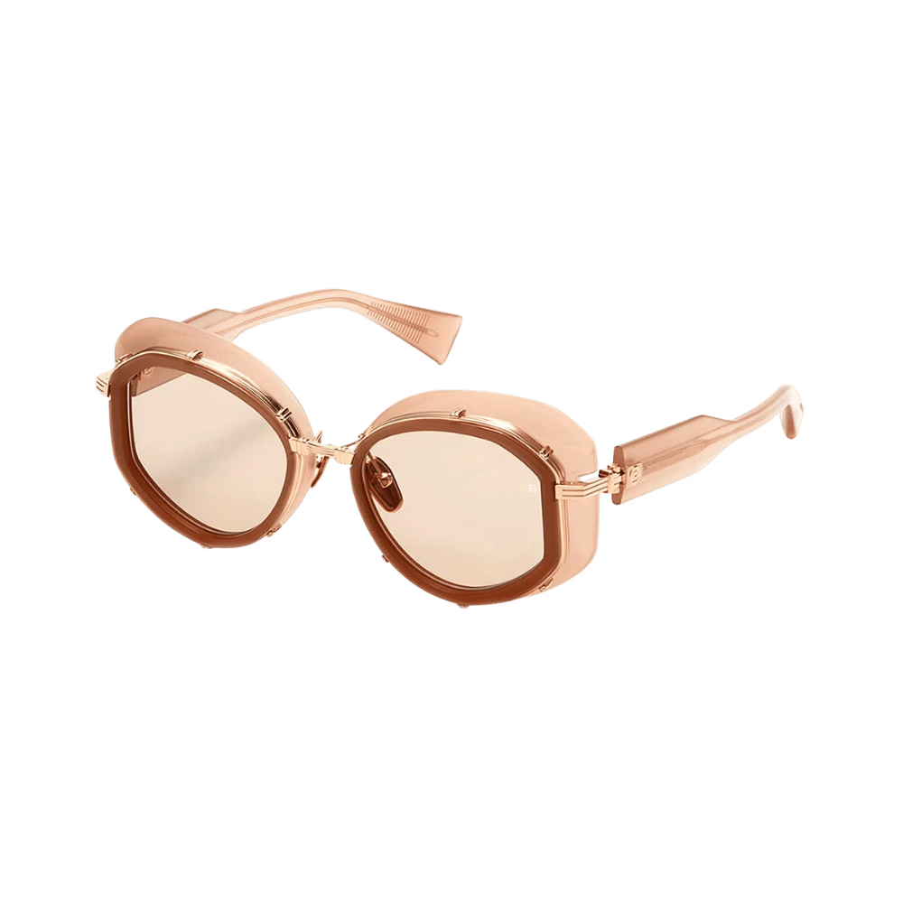 Balmain BRIGITTE BPS-129C-53 Nude / White Gold / Medium Brown Sunglasses product photo 1