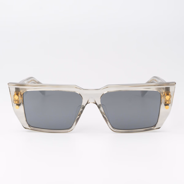 B-VI
BPS-128B-54 Grey Crystal W/ Gold Flakes / White Gold / White Gold Flash Sunglasses