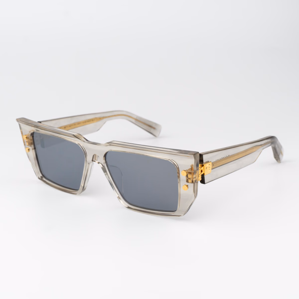 B-VI
BPS-128B-54 Grey Crystal W/ Gold Flakes / White Gold / White Gold Flash Sunglasses