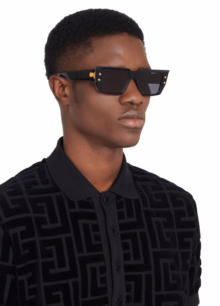 B-VI
BPS-128A-54 Black / Gold / Dark Grey Sunglasses