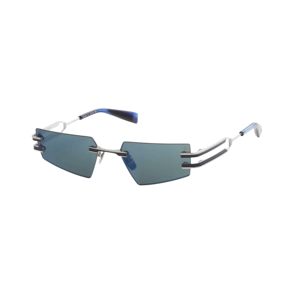 Balmain FIXEBPS-123E-54 Silver / Navy Enamel / Blue Swirl / Deep Blue Mirror Sunglasses product photo 1