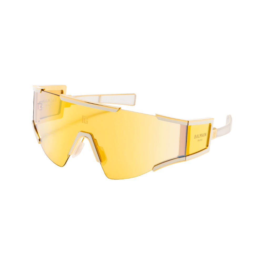 Balmain FLECHE BPS-138B-141 Gold / Bone Enamel / Bronze Mirror Sunglasses product photo 1