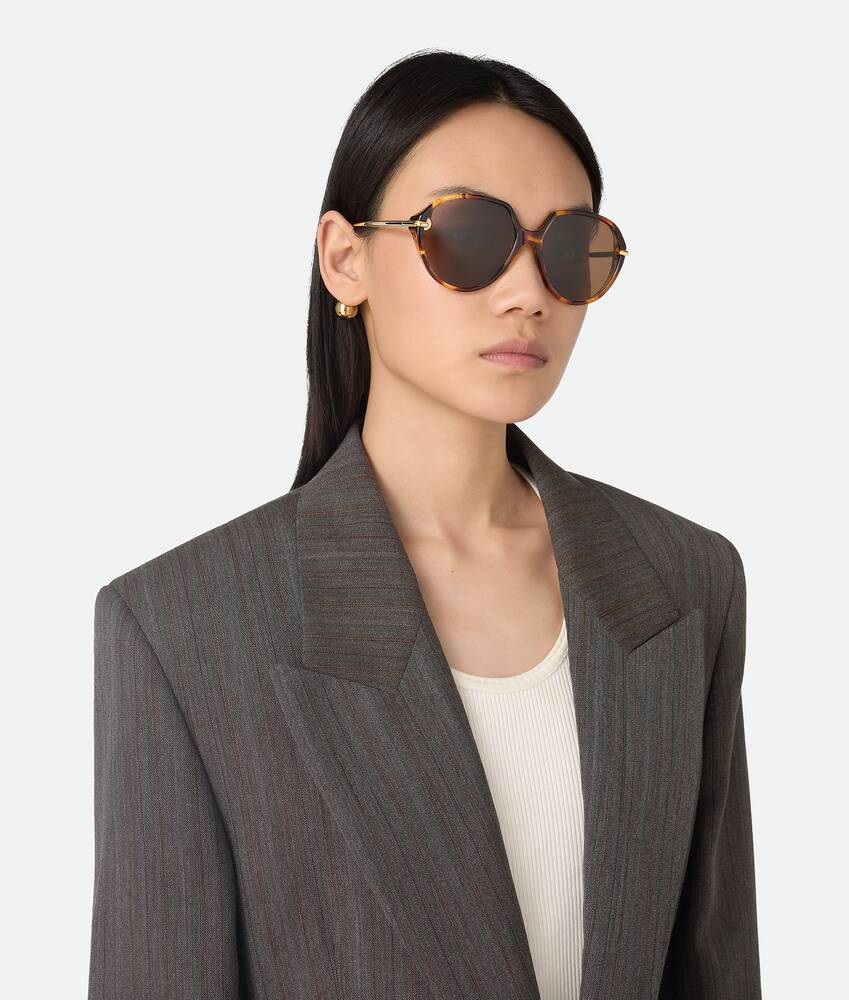 Bottega Veneta BV1436S Havana Gold / Brown product photo 8