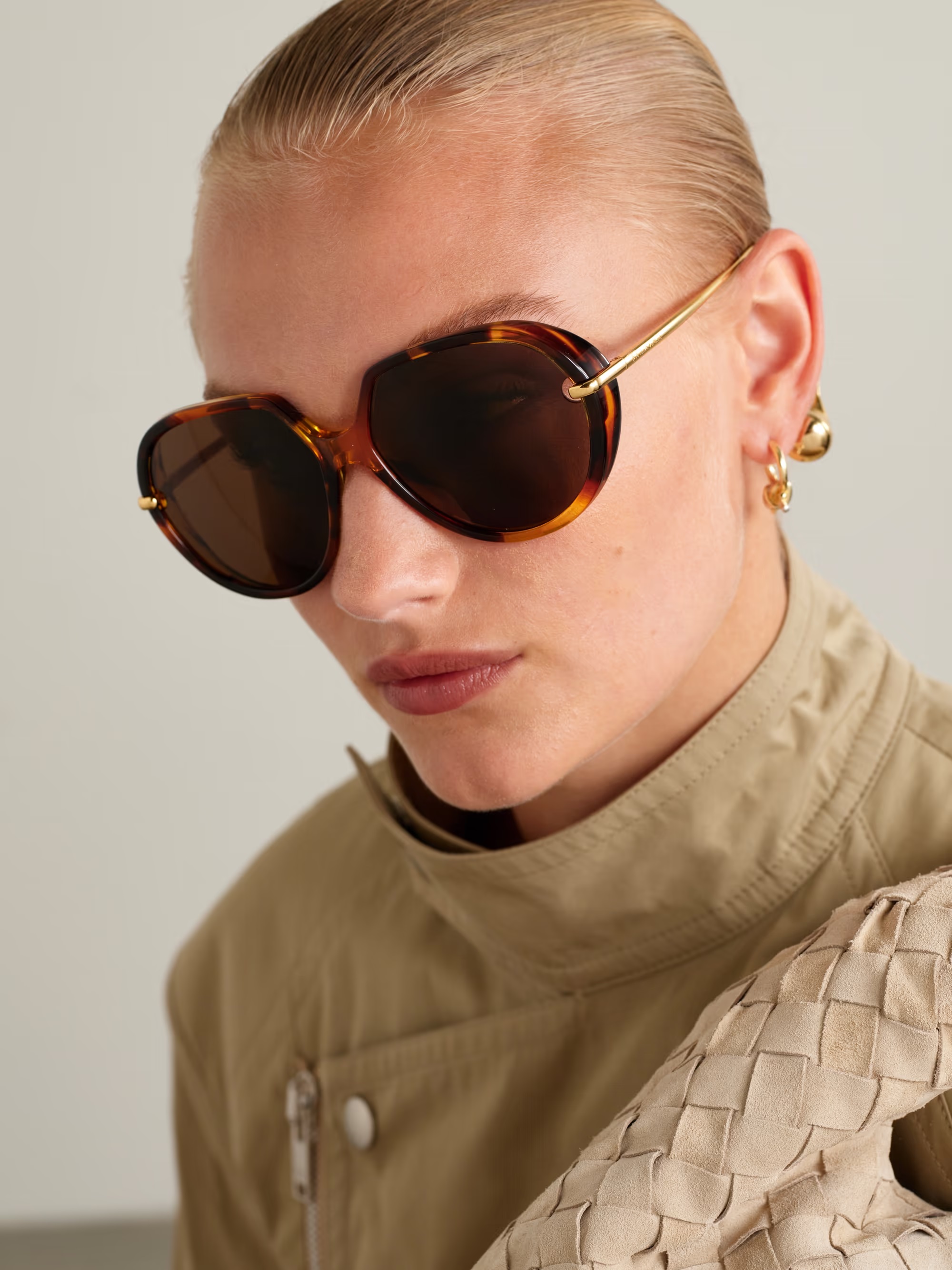 Bottega Veneta BV1436S Havana Gold / Brown product photo 9