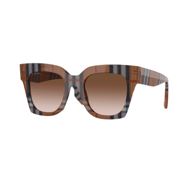 Burberry BE4364 KITTY Check Brown / Brown Gradient Sunglasses Burberry BE4364 KITTY Check Brown / Brown Gradient Sunglasses
