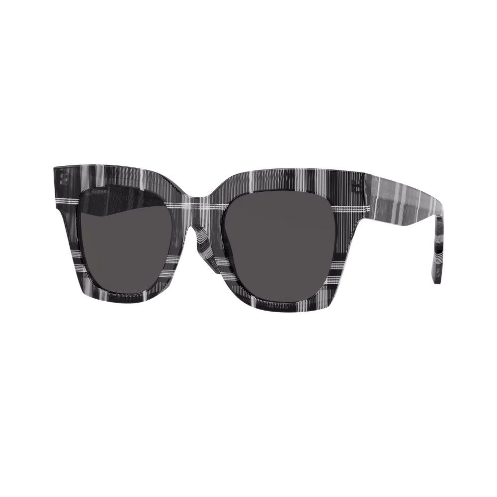 Burberry BE4364 KITTY Check White Black / Dark Grey Sunglasses product photo 1