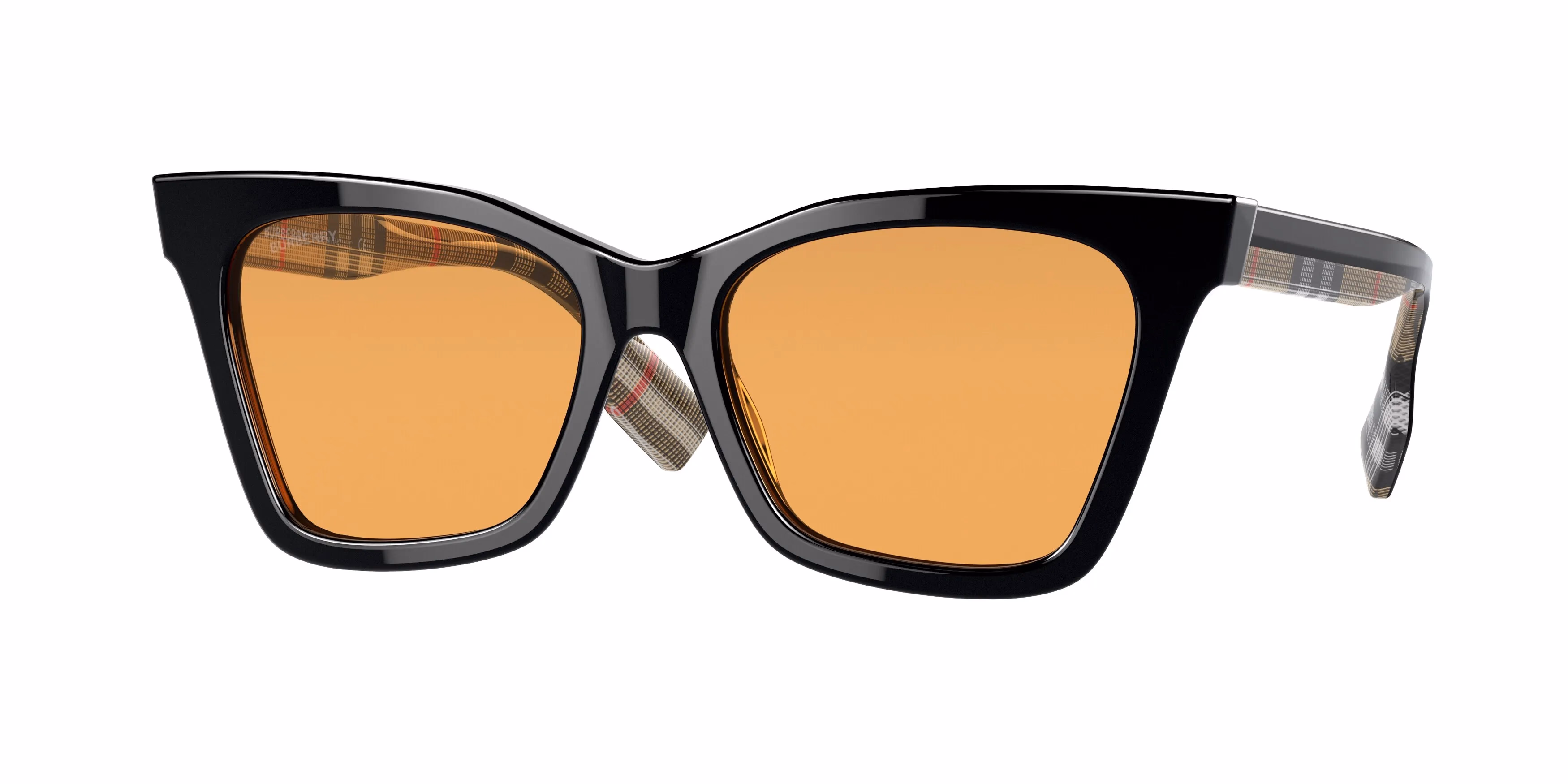Burberry BE4346 Black / Dark Orange Sunglasses product photo 1