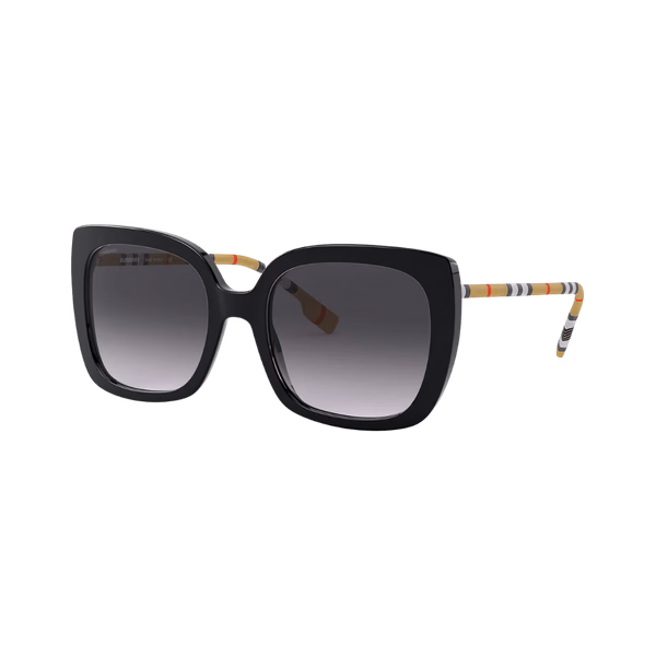 Burberry BE4323F Shiny Black / Grey Gradient Sunglasses Burberry BE4323F Shiny Black / Grey Gradient Sunglasses