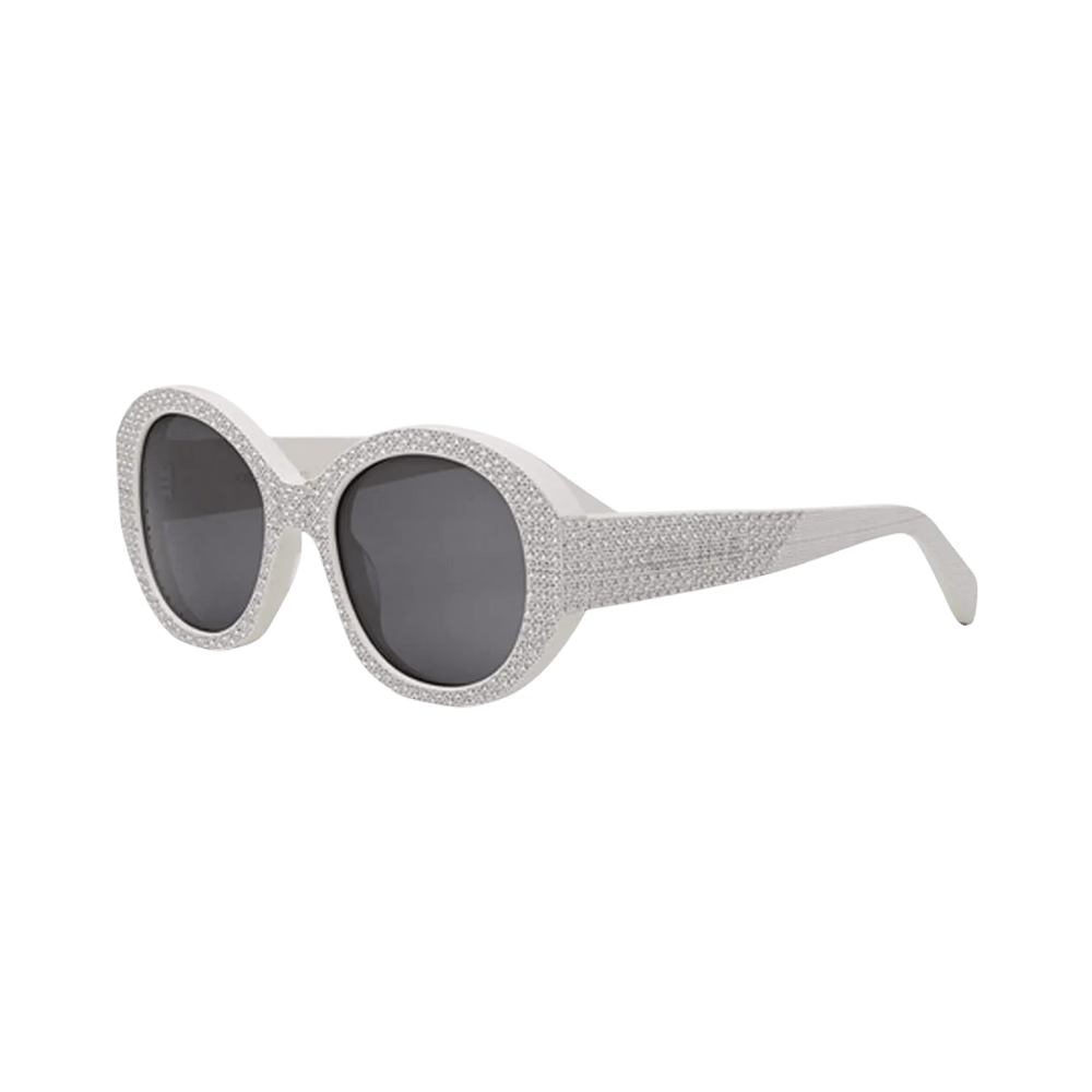 Celine CL4240IS Shiny Ivory with Silver Studs / Smoke Sunglasses product photo 1