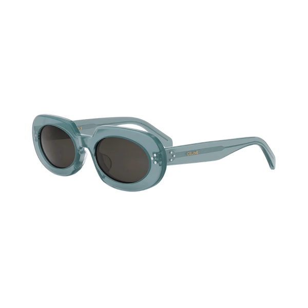 Celine CL40276U Shiny Light Transparent Green / Smoke Grey Sunglasses Celine CL40276U Shiny Light Transparent Green / Smoke Grey Sunglasses