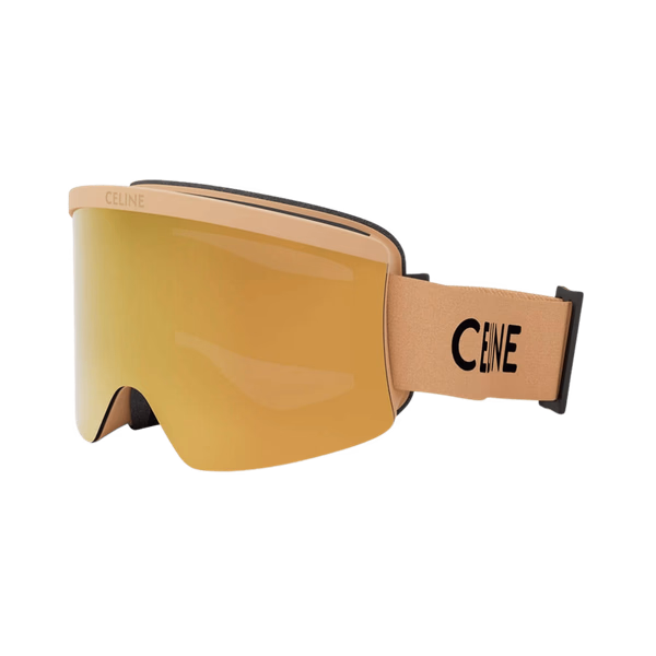 CL40302U SKI MASK 58C Matte Beige / Gold Mirror