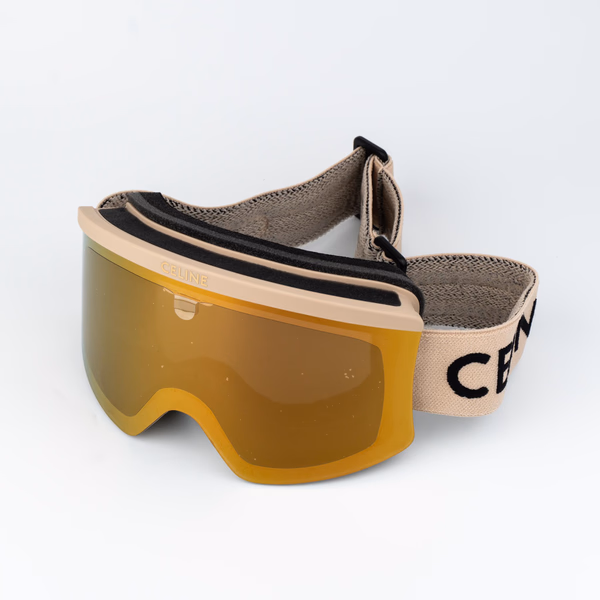 CL40302U SKI MASK 58C Matte Beige / Gold Mirror