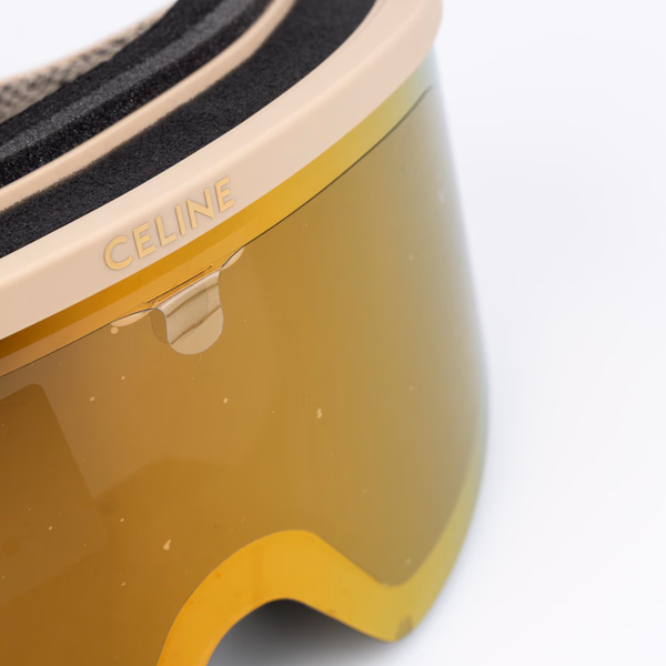 CL40302U SKI MASK 58C Matte Beige / Gold Mirror
