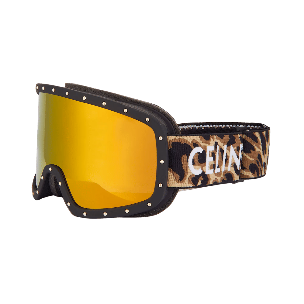 Celine CL40196U SKI MASK 99C Black Animal / Gold Mirror product photo 1