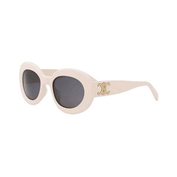 Celine CL40312U TRIOMPHE Ivory / Smoke Grey Sunglasses Celine CL40312U TRIOMPHE Ivory / Smoke Grey Sunglasses