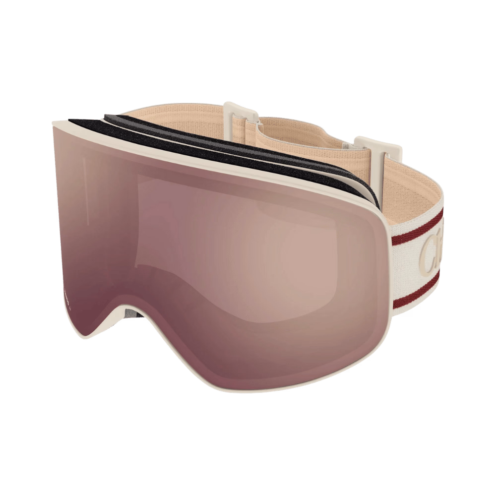 Chloe CH0072S Snow Goggles White Beige / Violet Mirror Zeiss product photo 1