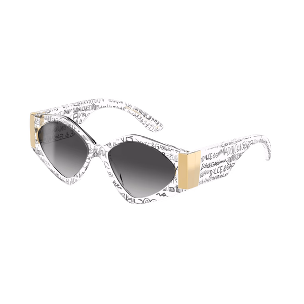 D&G DG4396 Transparent Graffiti / Grey Gradient Sunglasses