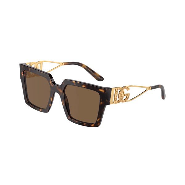D&G DG4446B Havana / Gold / Dark Brown Sunglasses