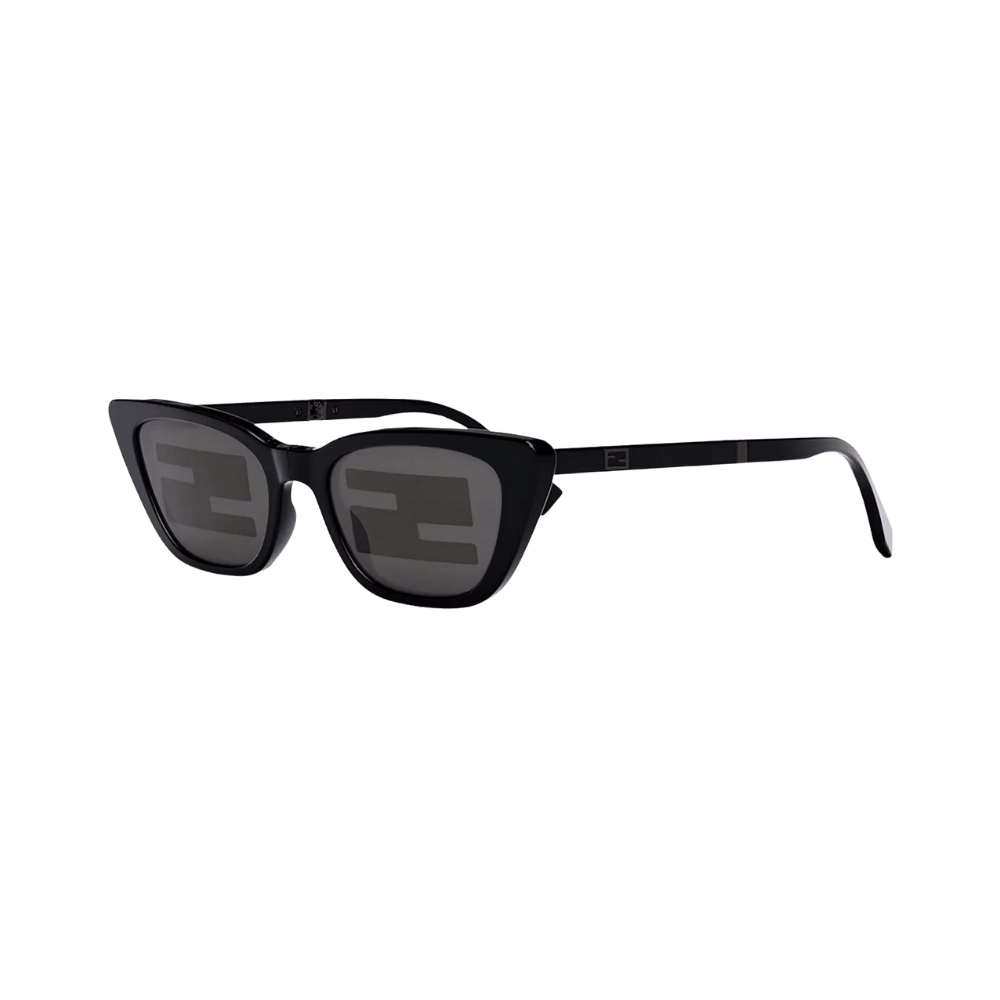 Fendi FE40089I Shiny Black / Smoke Mirror Pattern Sunglasses product photo 1