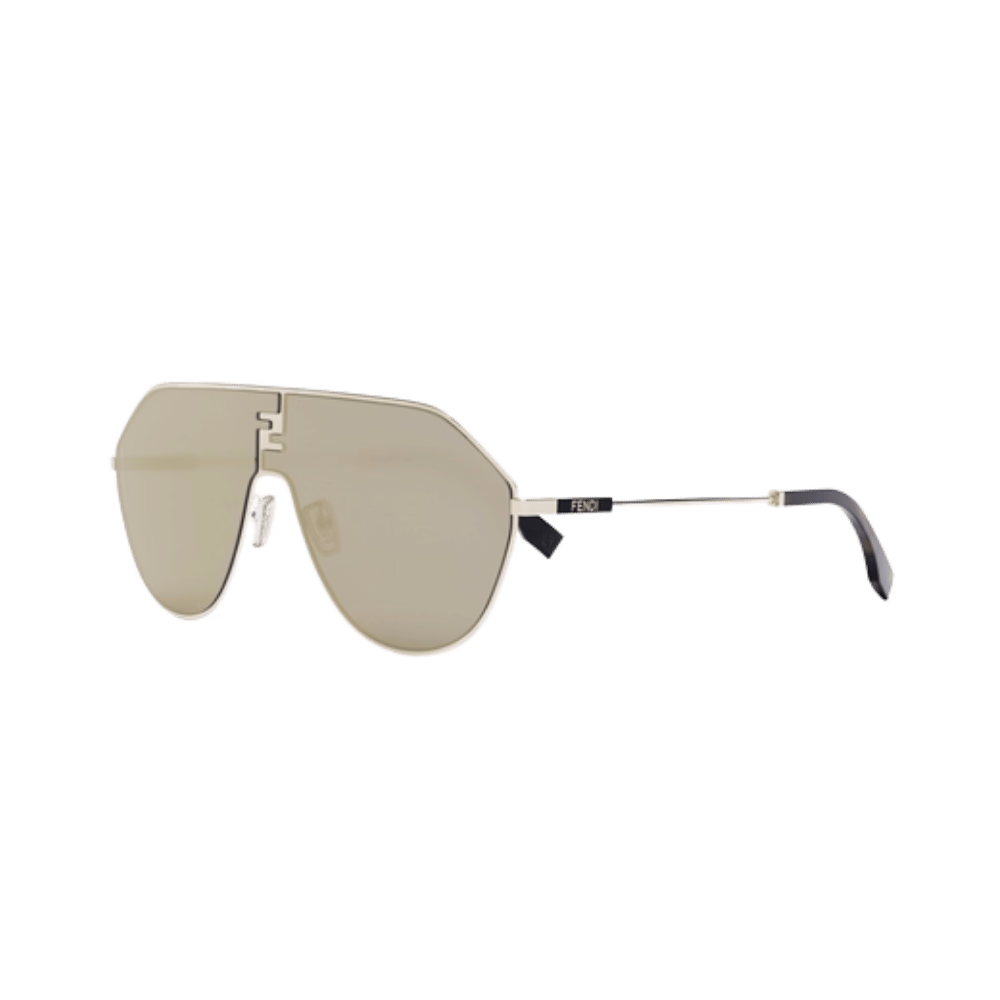 Fendi FE40080U Shiny Clear Gold / Brown Mirror Sunglasses product photo 1