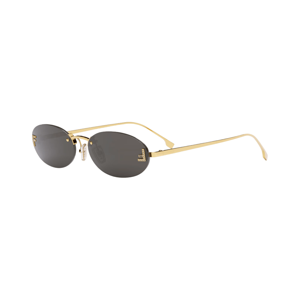 Fendi FE4075USFENDI FIRST CRYSTAL Shiny Endura Gold / Smoke Sunglasses product photo 1