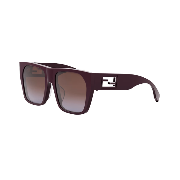 Fendi FE40124F Matte Dark Brown Bronze / Gradient Bordeaux Glasses Fendi FE40124F Matte Dark Brown Bronze / Gradient Bordeaux Glasses