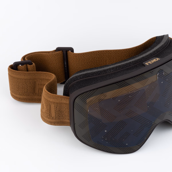FE40152U SKI MASK shiny dark brown / brown mirror