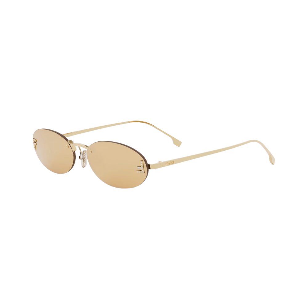 FE4075US FENDI FIRST CRYSTAL Metal Shiny Yellow Gold / Yellow Gold Mirror Sunglasses product photo 1