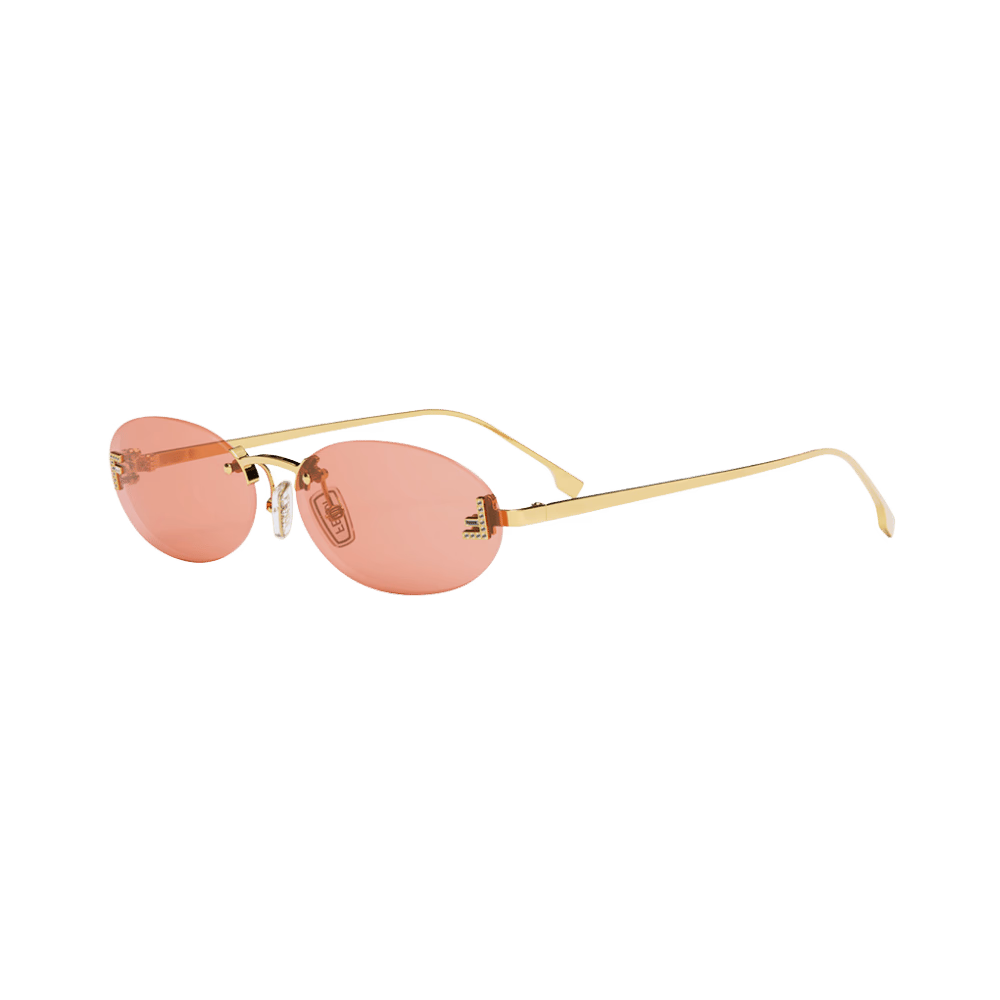 FE4075US FENDI FIRST CRYSTAL Metal Shiny Endura Gold / Bordeaux Sunglasses product photo 1
