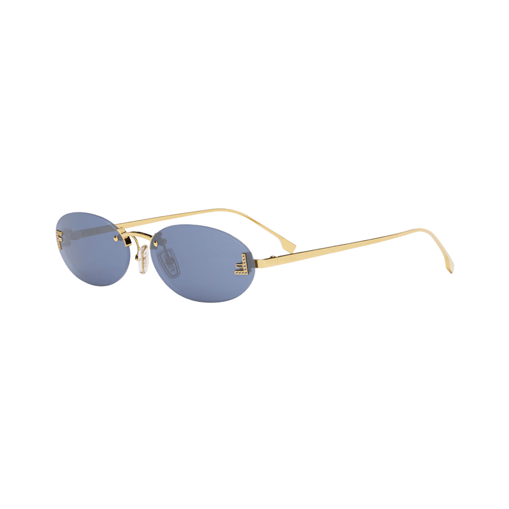 FE4075US FENDI FIRST CRYSTAL Metal Shiny Endura Gold / Blue Sunglasses product photo 1