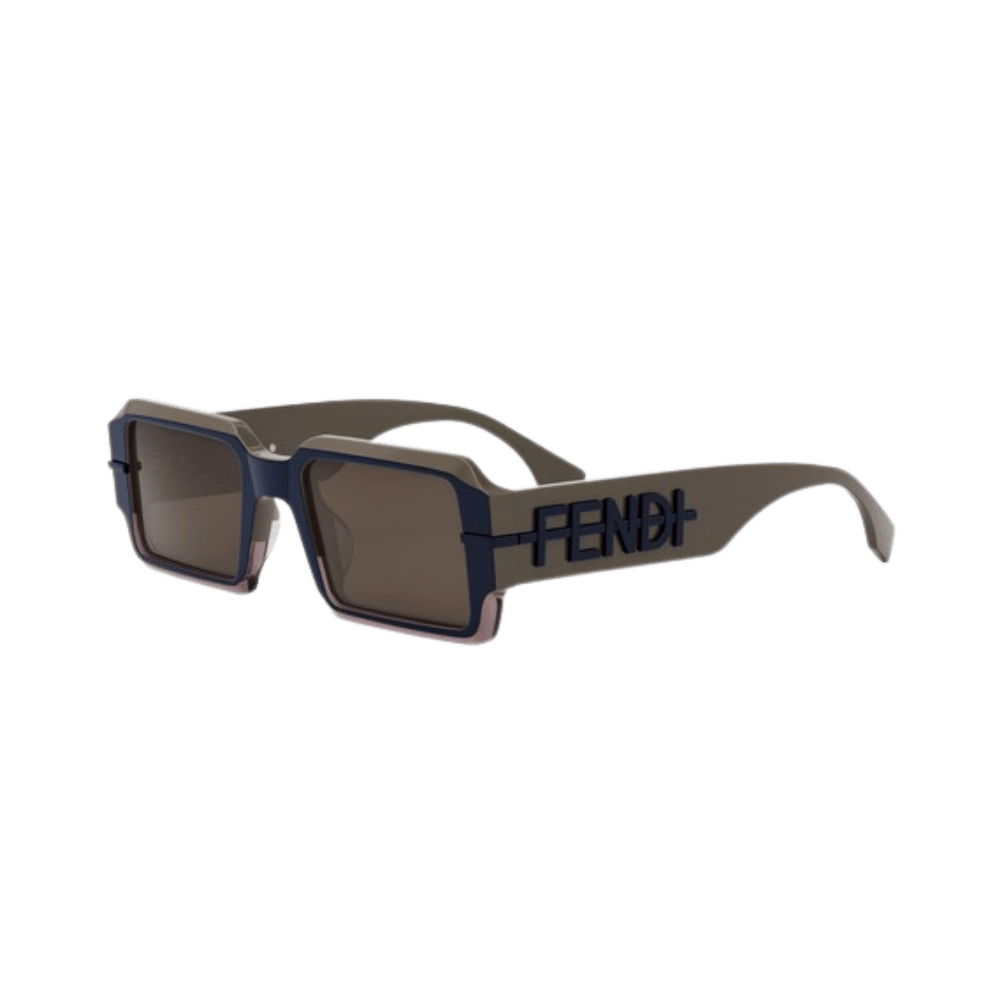 Fendi FE40073U Shiny Brown Blue / Brown Sunglasses product photo 1