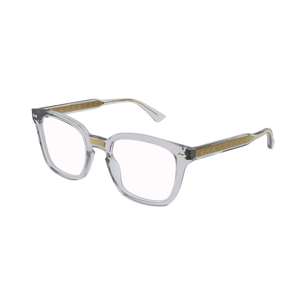 Gucci GG0184O Grey Clear Gold / Demo Eyeglasses product photo 1