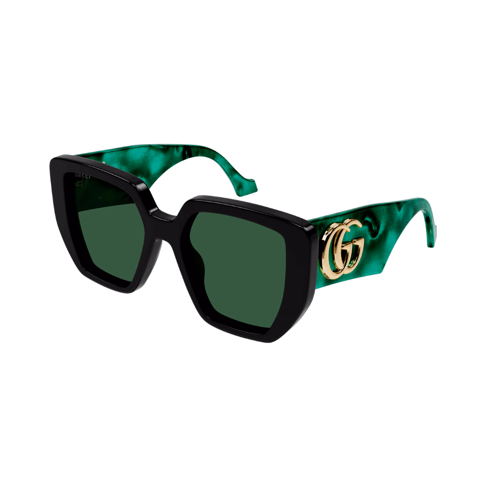 Gucci GG0956S Black Gold / Green Sunglasses product photo 1