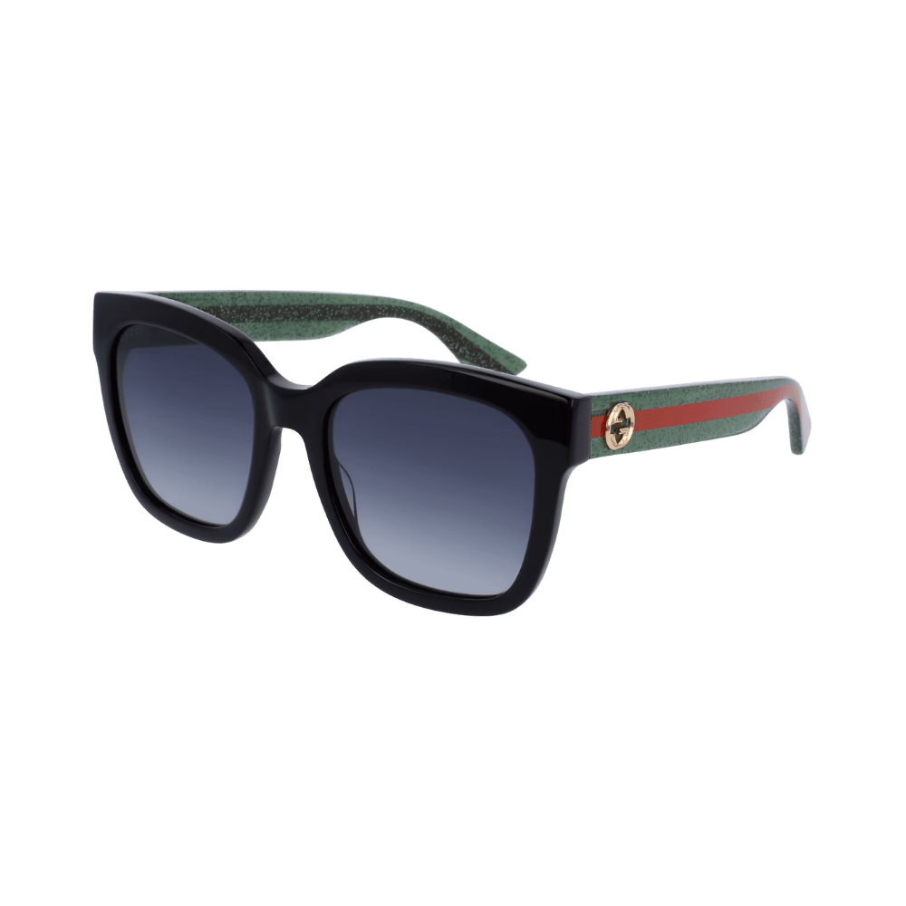 Gucci GG0034SN Black Green Red / Grey Gradient Sunglasses product photo 1