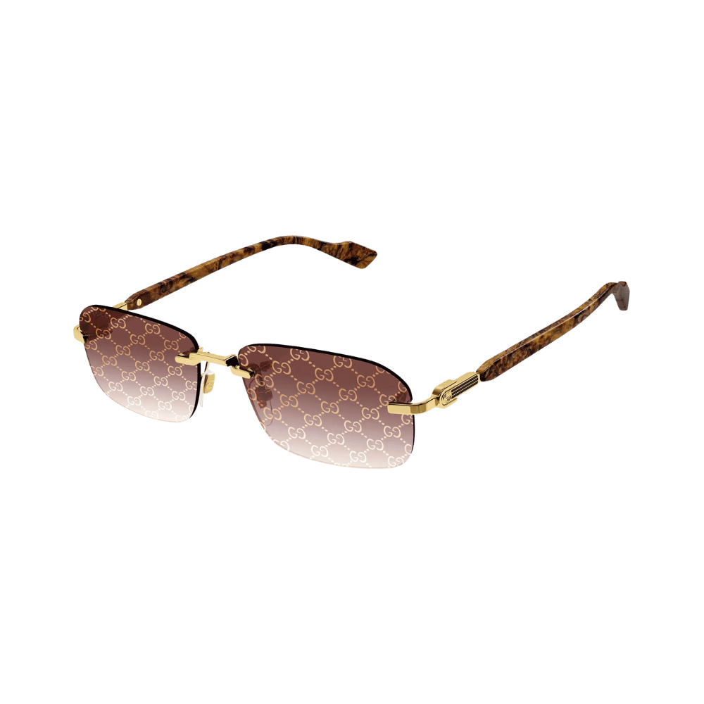 Gucci GG1221S Gold Yellow / Red Gradient Mirrored Sunglasses product photo 1