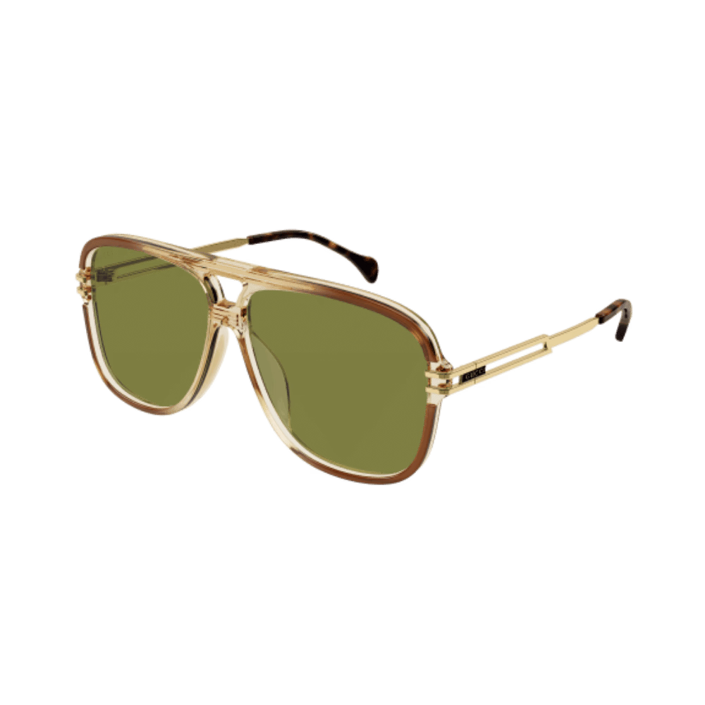 Gucci GG1105S Brown / Gold / Green Sunglasses product photo 1
