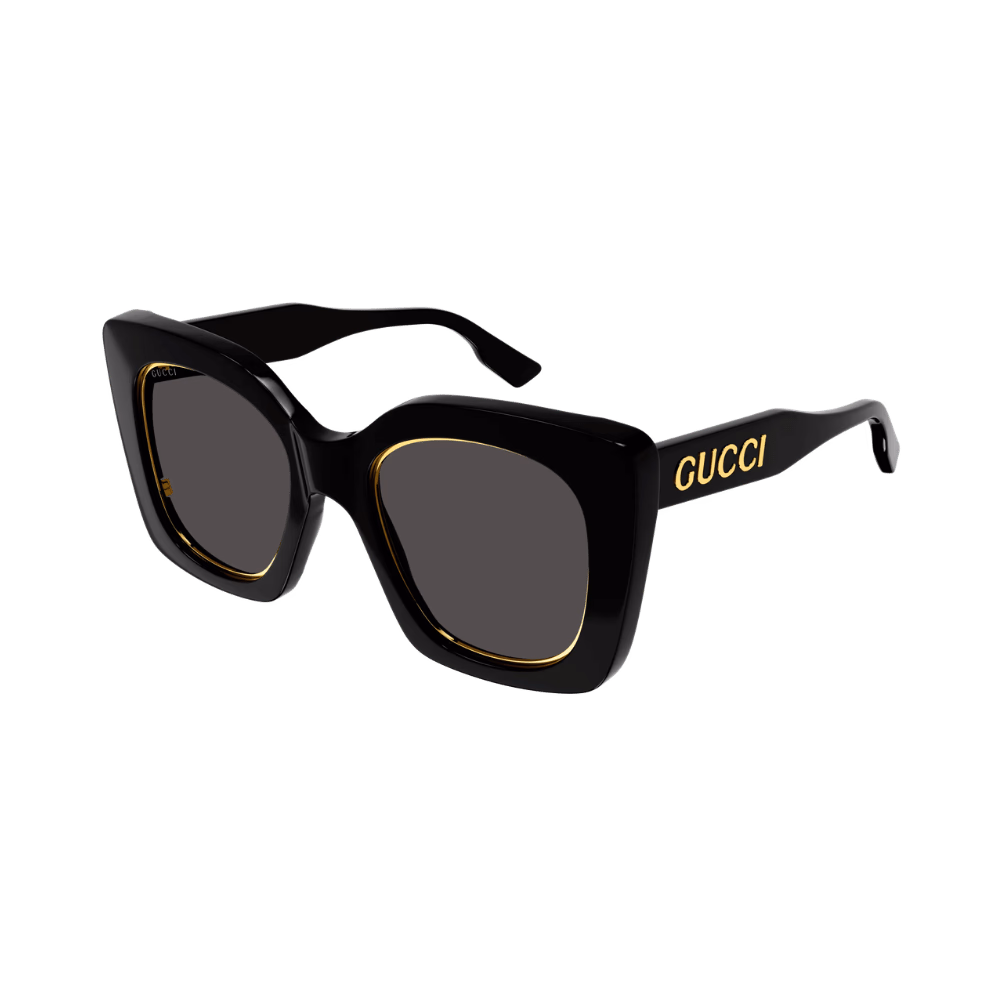Gucci GG1151S Shiny Black / Dark Grey Sunglasses product photo 1