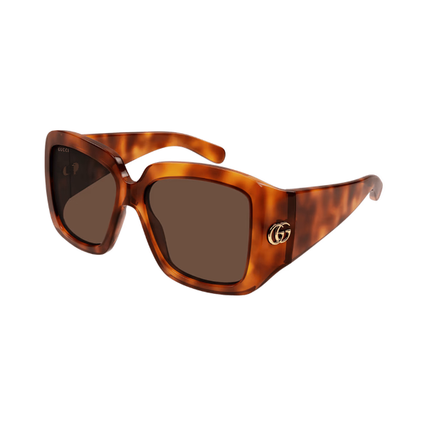 Gucci GG1402S Blonde Havana / Dark Brown Sunglasses Gucci GG1402S Blonde Havana / Dark Brown Sunglasses