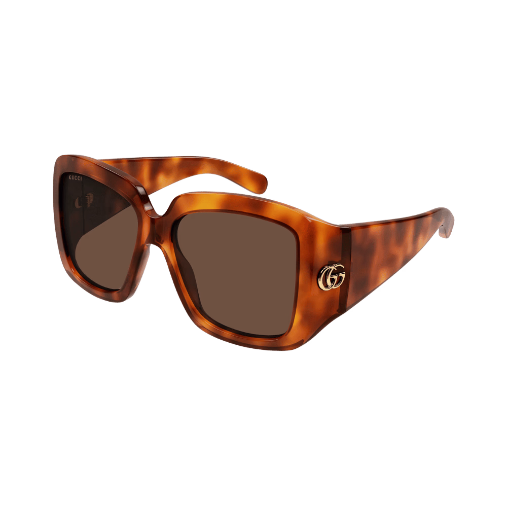 Gucci GG1402S Blonde Havana / Dark Brown Sunglasses product photo 1